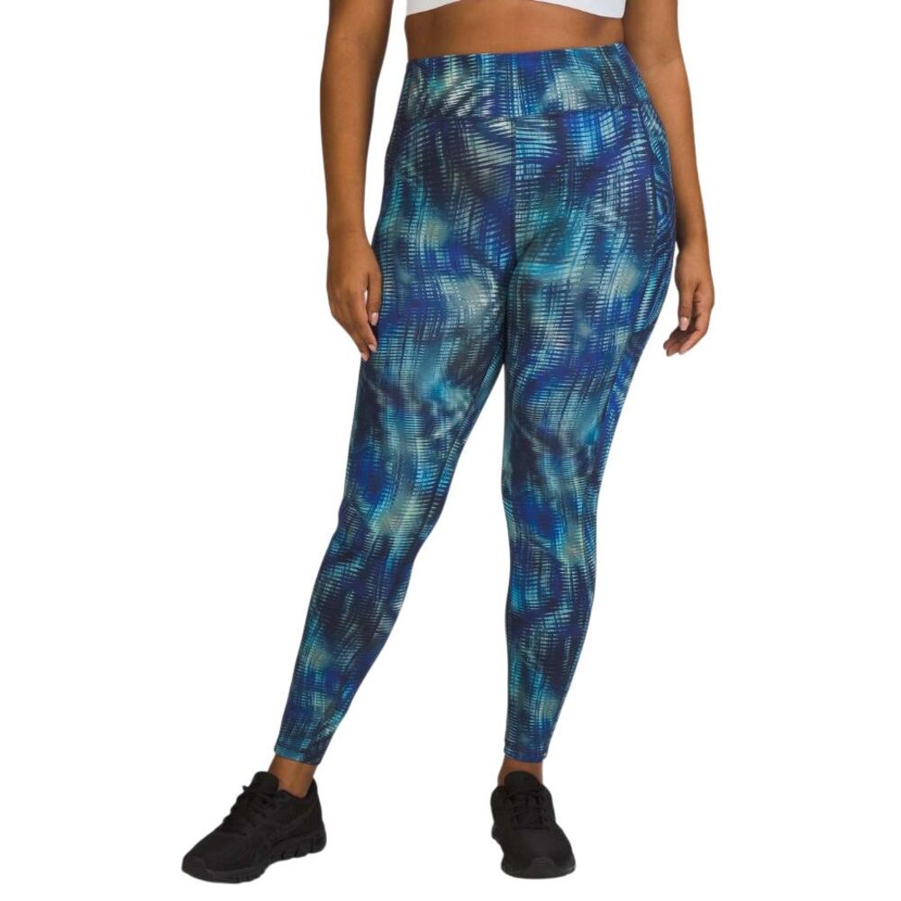 Lululemon Blue Shapeshifter Multi Invigorate Foil High Rise Tight Pants 28"